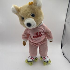 Vintage Super Fine Champ Roller 160 Roller Skating Bear Skates To Music Not Move